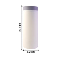 Side view of wall-mounted cup dispenser