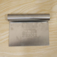 Durable stainless steel dough scraper for bakers