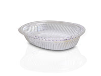 Side view of a shining silver gift tray, perfect for festive occasions.
