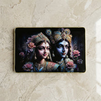 Beautiful Radha Krishna canvas art framed for living room or temple