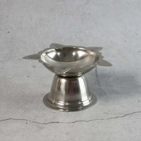 Elegant big stainless steel diya holder for oil and ghee lamps