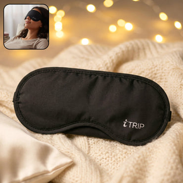 Front view of comfortable padded sleep eye mask
