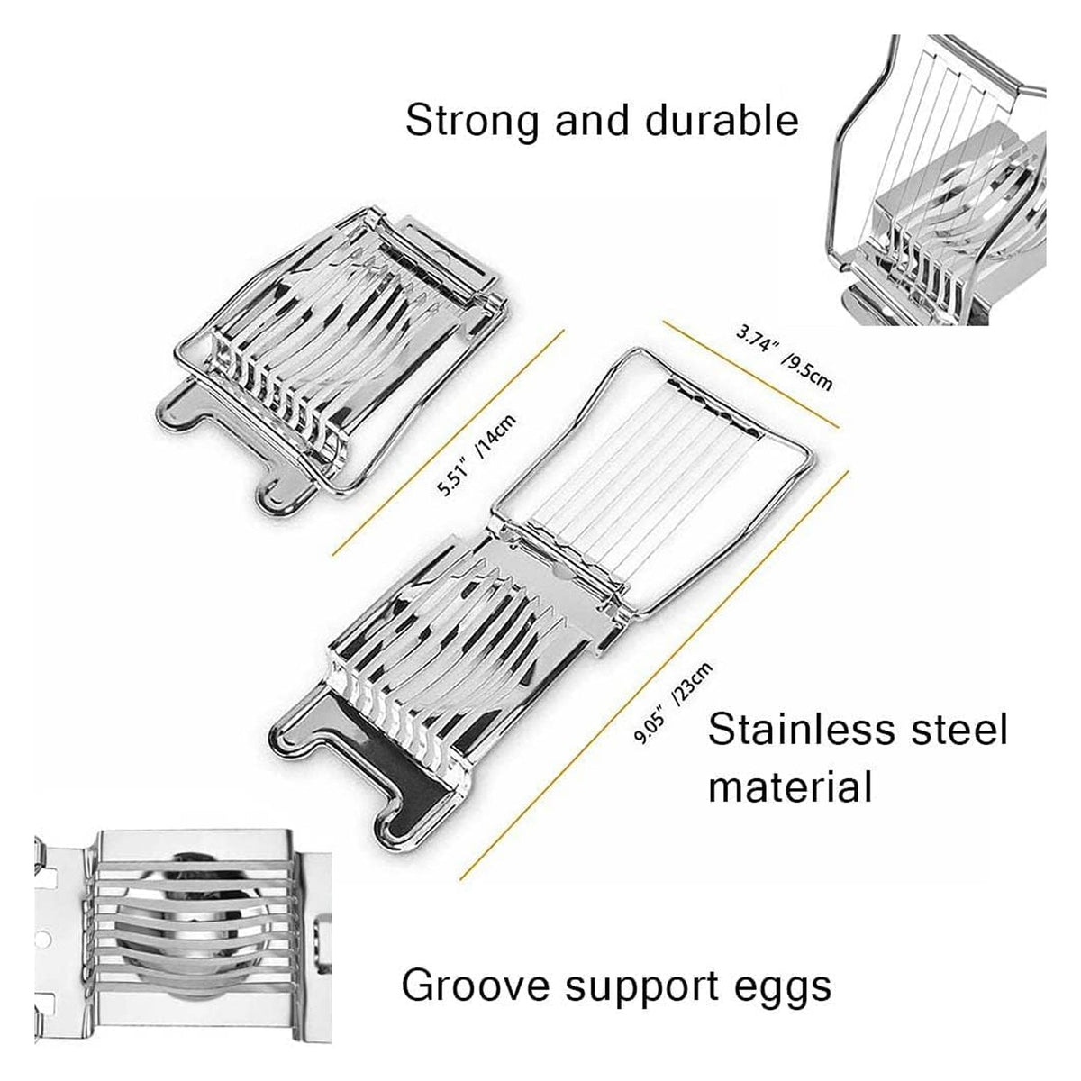 Egg slicer size guide