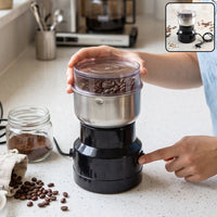 Electric coffee grinder with stainless steel blade, spice grinder machine (1 pc)