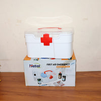 Organivo First Aid Box in a home setting, ready to store emergency medical supplies.