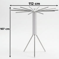Space saving folding drying rack with multiple hanging arms