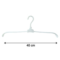 Collapsible plastic clothes hanger size reference for fit and capacity