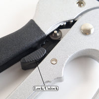 Ergonomic gardening shears featuring cushioned, anti-slip handles for comfortable grip.