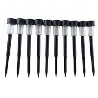 Solar lights glowing night garden