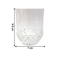Stylish crystal-look diamond-pattern tumbler glass from the set