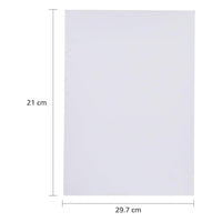 Measurement guide showing A4 size glossy photo paper dimensions