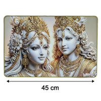 Luxury Radha Krishna framed artwork for aesthetic home decor