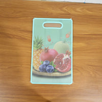 Green cutting board in kitchen setting