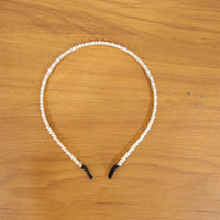 Fashion pearl embellished golden metal hair accessory