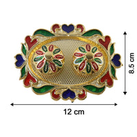 Enamel pooja thali kankavati for tilak and rituals