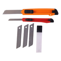 Adjustable utility knife with segmented snap off blades