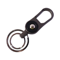 Elegant metal key holder with carabiner for keys and small items