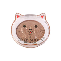 Lightweight shimmer highlighter in a travel-friendly compact