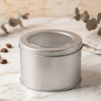 Round tin box feature view