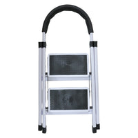 Sturdy steel 2 step ladder that folds flat for easy storage