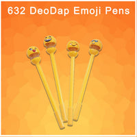 Bright yellow smiley face emoji pens, bringing cheer to your desk.