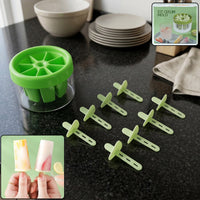 Plastic ice candy mold set with 8 slots for homemade popsicles