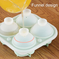 Silicone rose-shaped ice cube tray mold angled view
