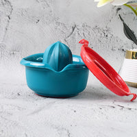 Side profile of compact manual citrus juicer designed for easy handling