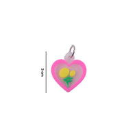 Flower design keyring charms for bags and keys