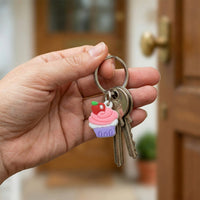 Cupcake design key holder for keys or bags