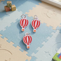 Assorted colorful hot air balloon keychain set for gifts