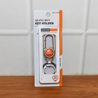 Lifestyle image of premium metal keychain carabiner clip used for key management