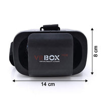 VR Box headset showing adjustable strap and soft eye padding for smartphone virtual reality