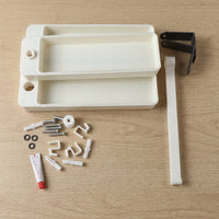 Top-down view showing 360-degree swivel feature of rotating storage rack