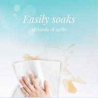 Super-absorbent paper towels fitting standard kitchen roll holder