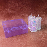 Elegant flameless LED candle lights with crystal design for home ambiance