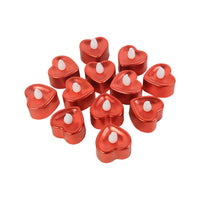 Heart shaped LED tea light candles in assorted colors for festivals