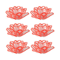 Smokeless LED lotus shaped decorative candles providing warm light atmosphere