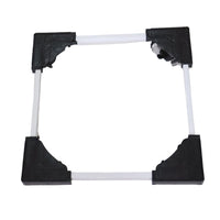 Sturdy machine stand providing raised support for washing machine base
