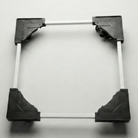 Adjustable appliance stand elevating a washing machine in a laundry area