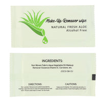 Individually wrapped aloe makeup remover wipes for hygiene and convenience