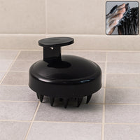 Scalp massager shampoo brush with soft silicone bristles for gentle scalp cleansing