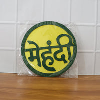 Reusable and easy to clean mehndi ceremony wall hanging sign for wedding use