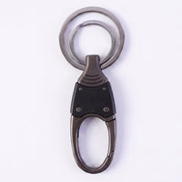 Dual ring metal key holder holding multiple keys securely