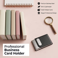 Business Card Holder – Premium Leather Finish with Steel Case