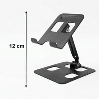 Folded metal mobile stand for portability