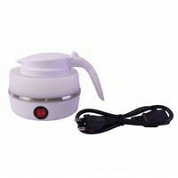 Space saving travel kettle that collapses flat for packing