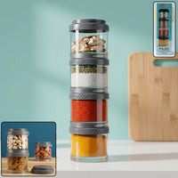 Stackable multipurpose storage container set for kitchen organization