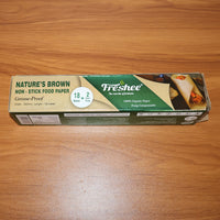 Lifestyle image showing non-stick brown food paper roll in kitchen setting