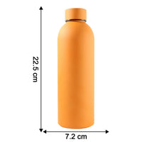 Size comparison chart for the 500ml insulated orange water bottle